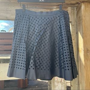 Club Monaco leather cut out skirt